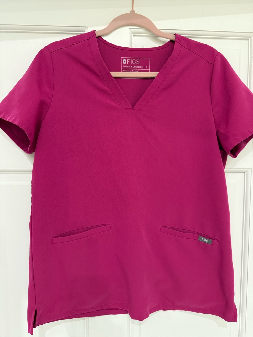 Figs Scrub Top and Pants in Magenta - Picture 2 of 3